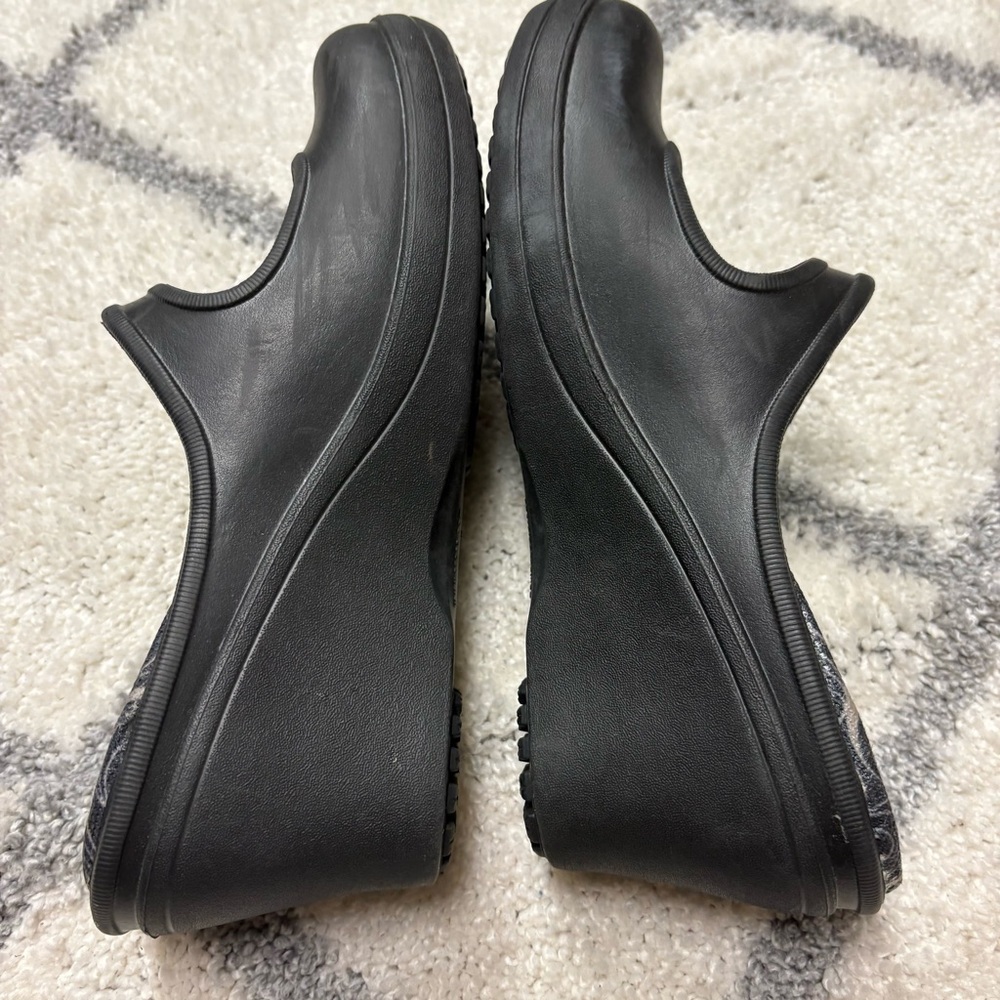 Crocs Frances Mary Jane Wedge Shoes Mules Slip On Black Heels Women’s 8 - Picture 5 of 9